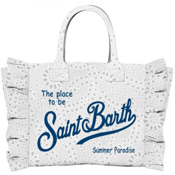 Taschen Damen Shopper / Einkaufstasche Mc2 Saint Barth VANITY MINI VOLANT Weiss