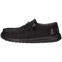 Schuhe Herren Sneaker Low HEYDUDE Wally Stretch Sox Turnschuhe Mann Schwarz