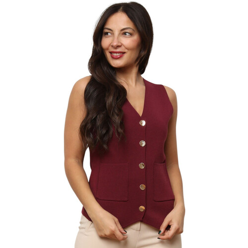Kleidung Damen Strickjacken La Modeuse 73525_P173506 Bordeaux