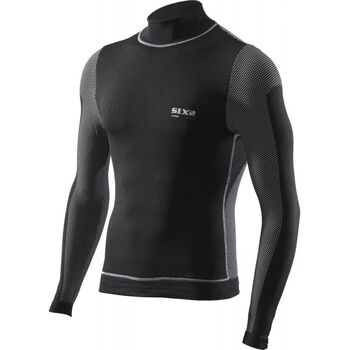 Unterwäsche Unterhemden Sixs Maillot  TS4 Merinos Schwarz
