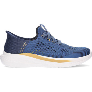 Schuhe Herren Sneaker Low Skechers Turnschuhe  Slip-ins Relaxed Fit 210810 Blau