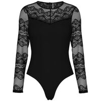 Unterwäsche Damen Unterhemden Pieces 17151126 SINNA-BLACK Schwarz