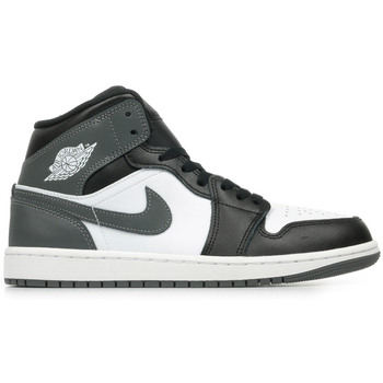 Schuhe Herren Sneaker Nike Air Jordan 1 Mid Schwarz