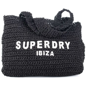 Taschen Mädchen Shopper / Einkaufstasche Superdry Tote bag femme  Raffia City Schwarz