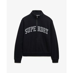Kleidung Damen Sweatshirts Superdry Sweatshirt half zip femme  Athletic Ess Applique Blau