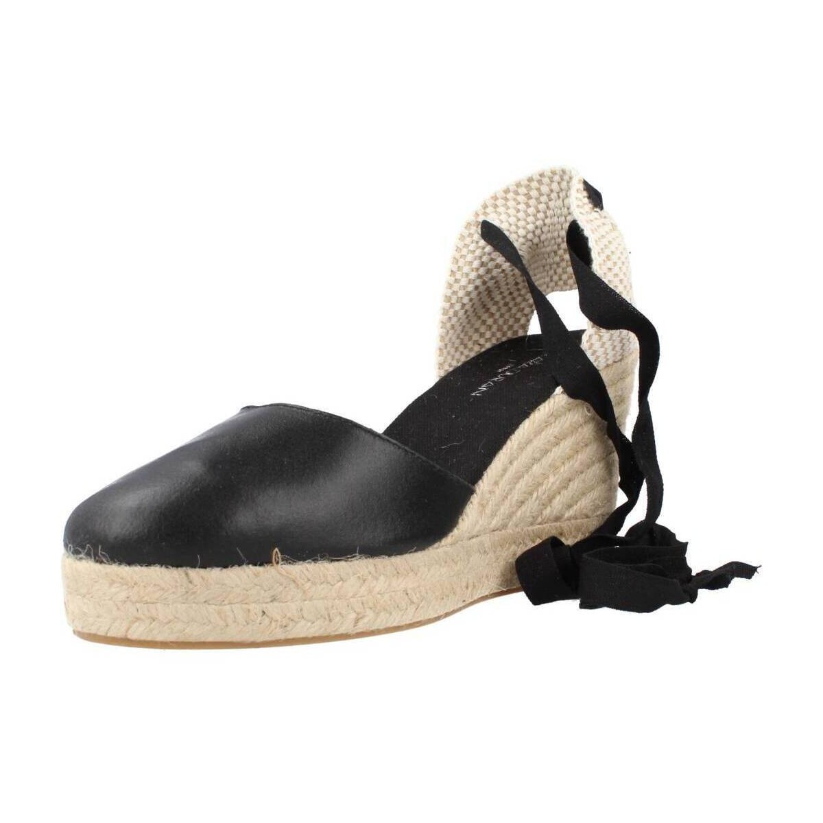 Schuhe Damen Leinen-Pantoletten mit gefloch Clara Duran VALENNAP2CD Schwarz