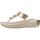 Schuhe Damen Zehensandalen FitFlop FINO BEADIE BUTTON Gold