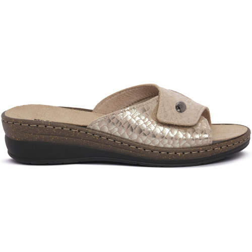 Schuhe Damen Pantoffel Valleverde BEIGE Beige