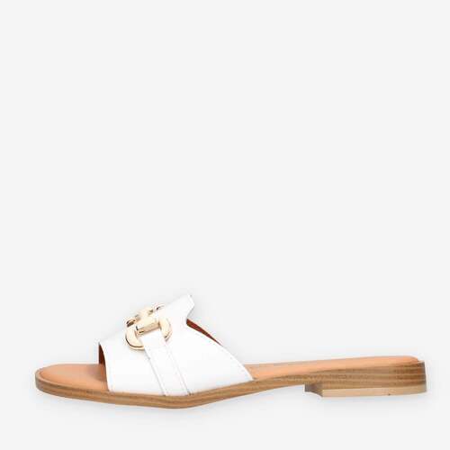 Schuhe Damen Pantoletten / Clogs Bionatura PO04-PELLE-BIANCO Weiss