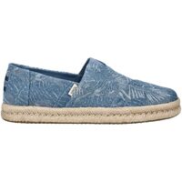 Schuhe Herren Leinen-Pantoletten mit gefloch Toms Slipper Blau