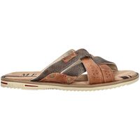 Schuhe Herren Pantoffel Mustang Pantoletten Braun