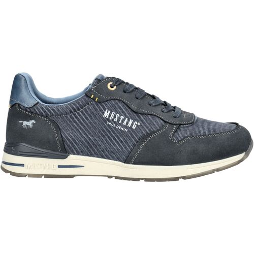 Schuhe Herren Sneaker Low Mustang Sneaker Blau