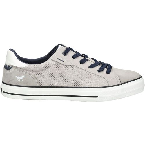 Schuhe Herren Sneaker Low Mustang Sneaker Grau