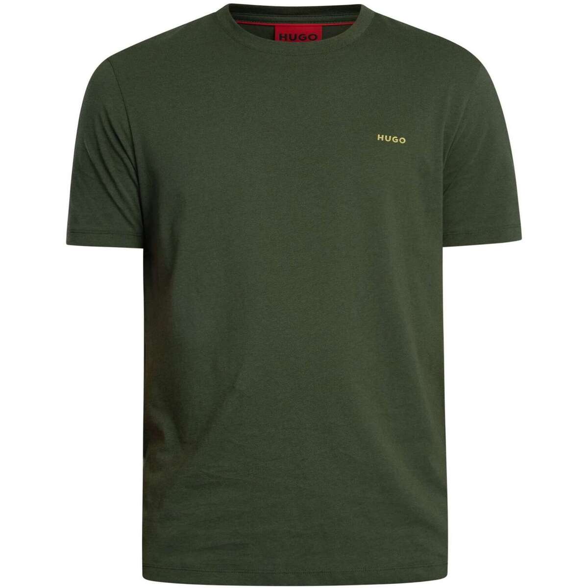 Kleidung Herren T-Shirts BOSS Dero222 Logo T-Shirt Grün