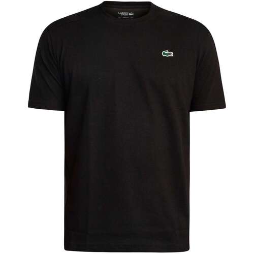 Kleidung Herren T-Shirts Lacoste Sport Logo T-Shirt Schwarz