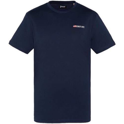 Kleidung Herren T-Shirts Schott TSFLAGARMY Blau