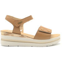 Schuhe Damen Sandalen / Sandaletten Melluso Walk sandalo in pelle con zeppa Braun