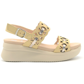 Schuhe Damen Sandalen / Sandaletten CallagHan Llana sandalo con zeppa Beige
