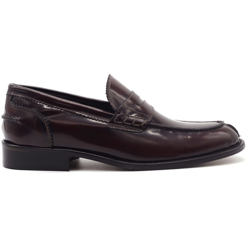 Schuhe Herren Slipper Ck-Man mocassino elegante in pelle Rot