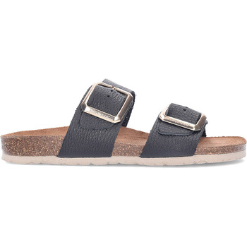 Schuhe Damen Sandalen / Sandaletten Interbios 7232 Ledersandalen Schwarz
