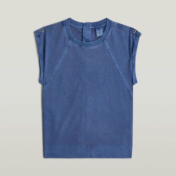 G-Star Raw D26421-C261 BACK ZIP OVERDYED TOP-H632 MID BLUE