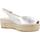Schuhe Damen Leinen-Pantoletten mit gefloch Macarena JAVA88 Silbern