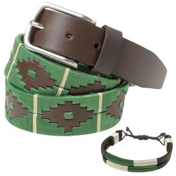 Accessoires Herren Gürtel Pelpe POLO Cinturón estilo argentino Verde Grün