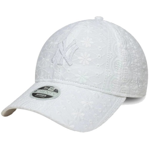 Accessoires Damen Schirmmütze New-Era NEW YORK YANKEES WOMENS MLB BRODERIE WHITE 9TWENTY Weiss