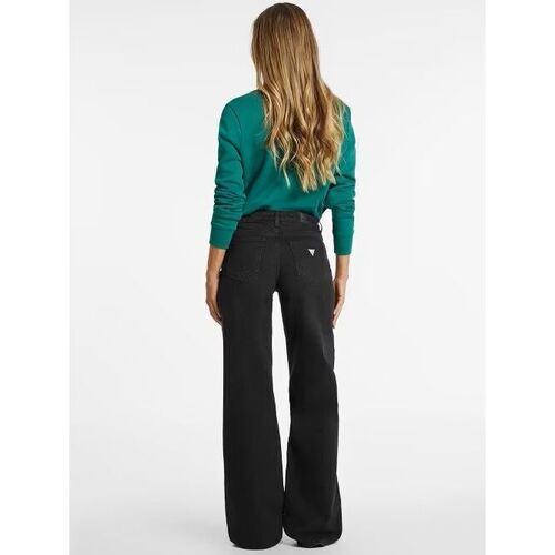 Guess W4BA0Y D5E83 WIDE LEG-GJUV Schwarz