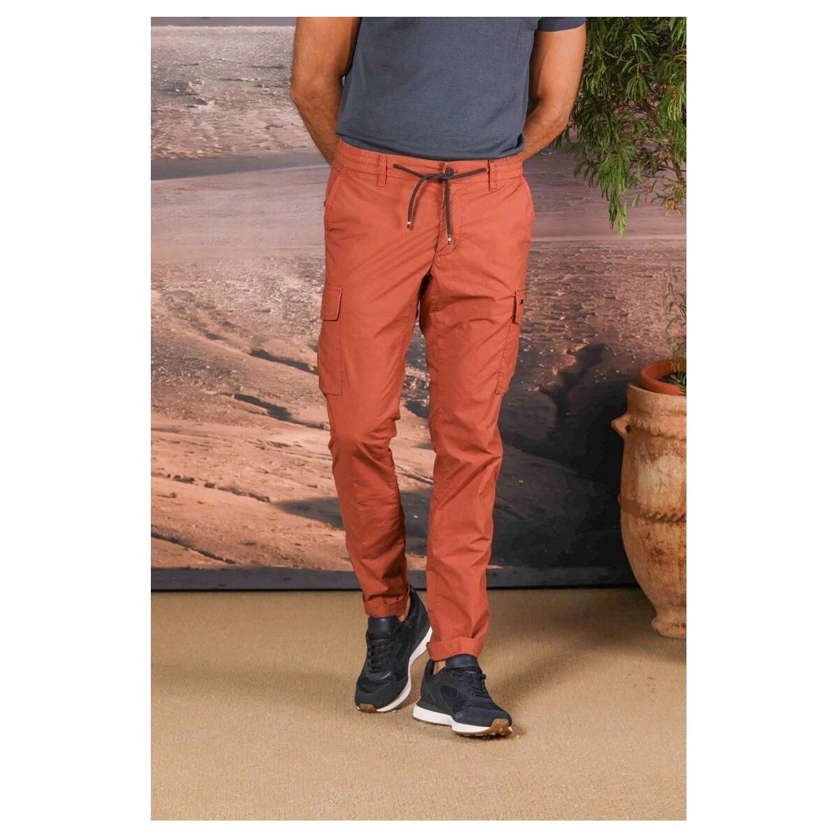 Kleidung Herren Hosen Mason's CHILE JOGGER 2PF2A6543-MBE101 177 MATTONE Braun