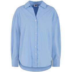 Kleidung Damen Hemden Urban Classics Chemise manches longues oversize femme Blau