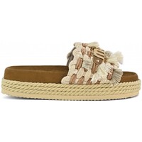 Schuhe Damen Sneaker Mou Monoband-Sandale aus Seil Beige Beige