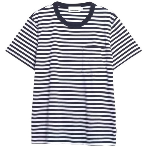 Kleidung Herren T-Shirts Armedangels T-Shirt à rayures  Maarkos Blau