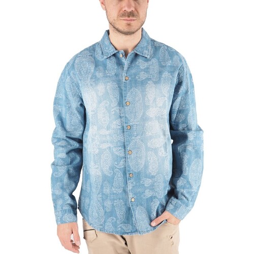 Kleidung Herren Langärmelige Hemden Tooco Oldana Jeanshemd Blau