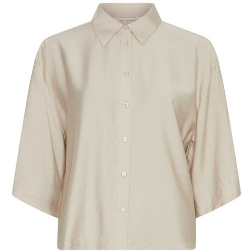 Kleidung Damen Hemden Moss Copenhagen Chemisier 2/4 femme  Nyla Amabella Beige