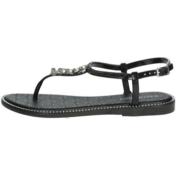 Schuhe Damen Zehensandalen Solo Soprani SSW519N67 Schwarz