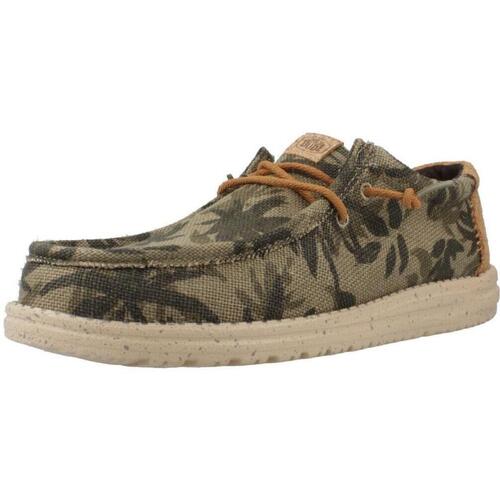 Schuhe Herren Derby-Schuhe HEYDUDE WALLY PALM JUTE Grün
