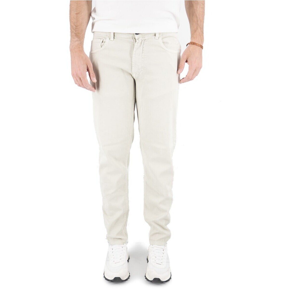 Kleidung Herren Jeans Devid Label Bull Baumwollhose Limette Beige