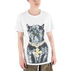 Kleidung Damen T-Shirts & Poloshirts Front Street 8 T-Shirt mit Panther-Print Weiss