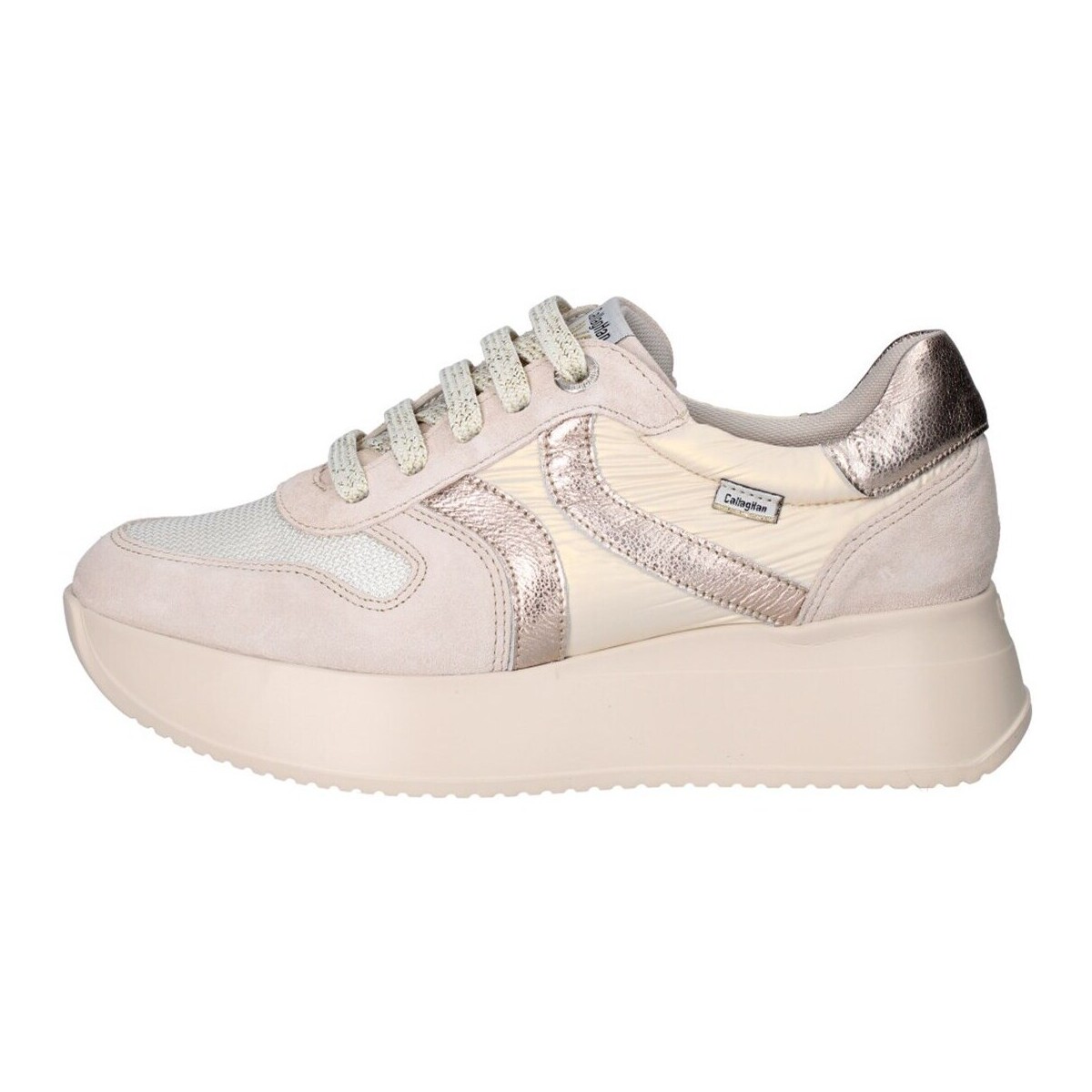 Schuhe Damen Sneaker Low CallagHan 60304 Turnschuhe Frau Beige