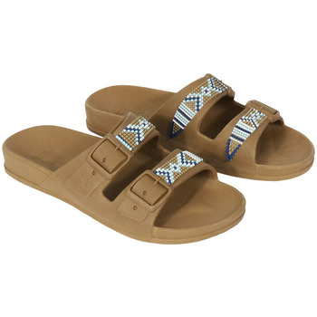 Schuhe Damen Pantoletten Cacatoès Claquettes femme  Jericoacoara Braun