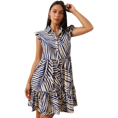 Kleidung Damen Kleider La Modeuse 74215_P175624 Blau
