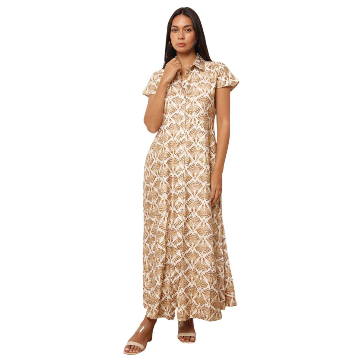 Kleidung Damen Kleider La Modeuse 74245_P175692 Gelb
