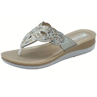 Schuhe Damen Zehensandalen Inblu BV000044 Silbern