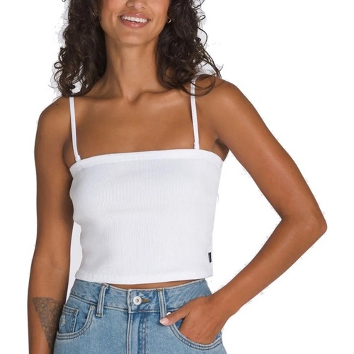Kleidung Damen Tops / Blusen Vans DREW RIB TUBE TOP Weiss