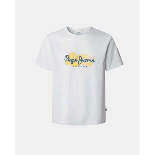 Kleidung Herren T-Shirts Pepe jeans PM509959 MILTON TEE Weiss