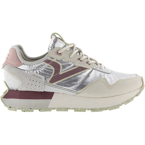 Schuhe Damen Sneaker Low Victoria 8803115 Wing Sport Chic Damen Sportschuh Silbern