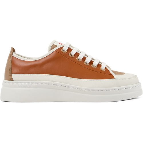 Schuhe Damen Derby-Schuhe & Richelieu Camper Twins K201626 Leder-Sneaker BEIGE_012