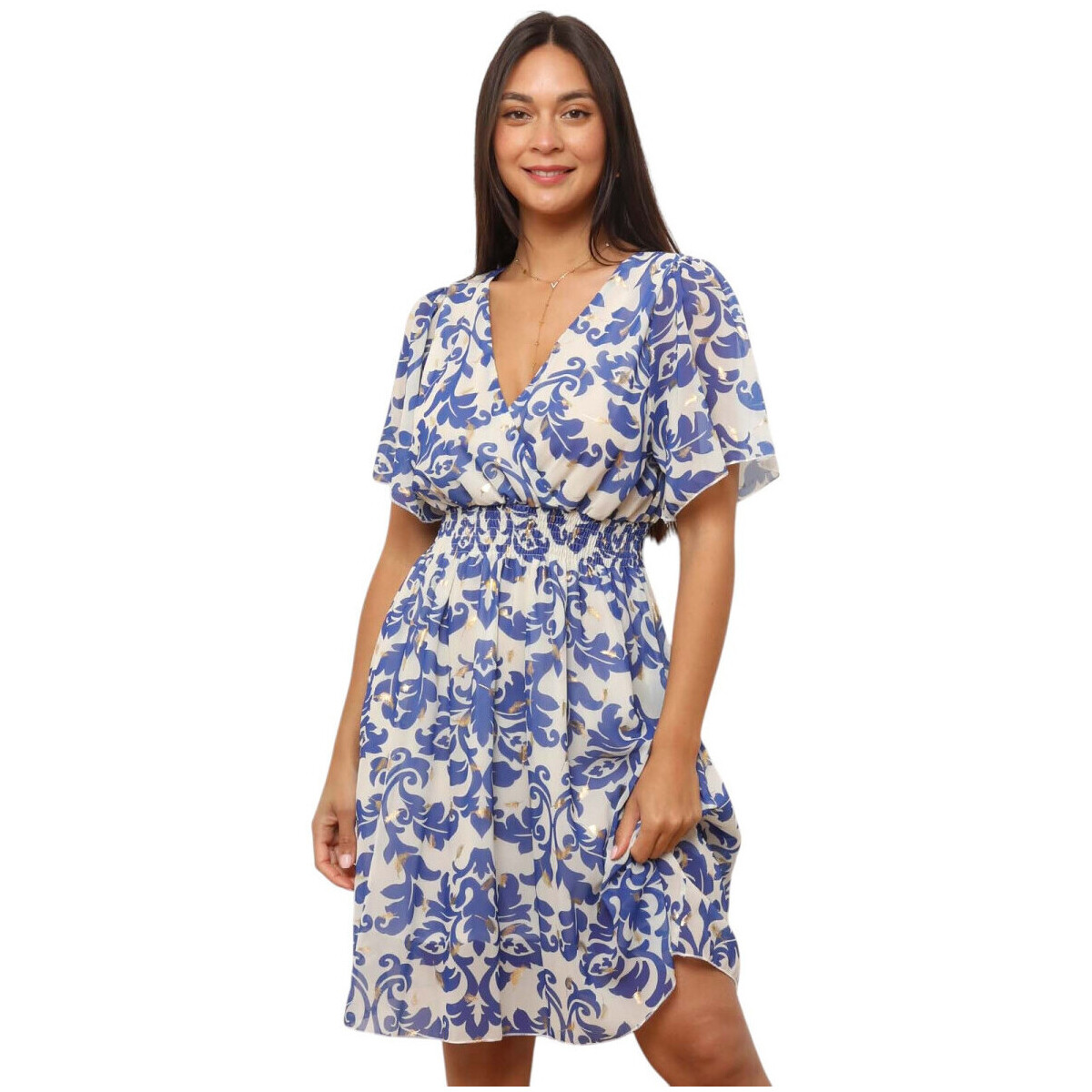 Kleidung Damen Kleider La Modeuse 75343_P178038 Blau