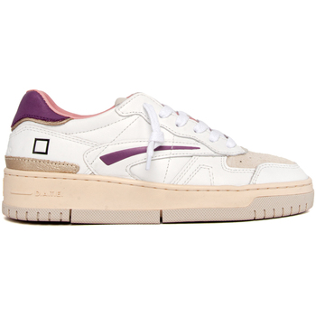 Schuhe Damen Sneaker Date D-A-T-E-TP-CA-IP TORNEO PURE CALF WHITE-PURPLE Weiss